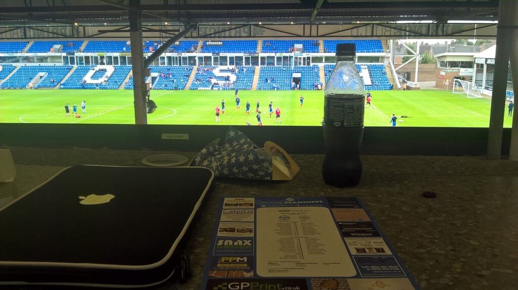 Josh's view from the London Road Press box
