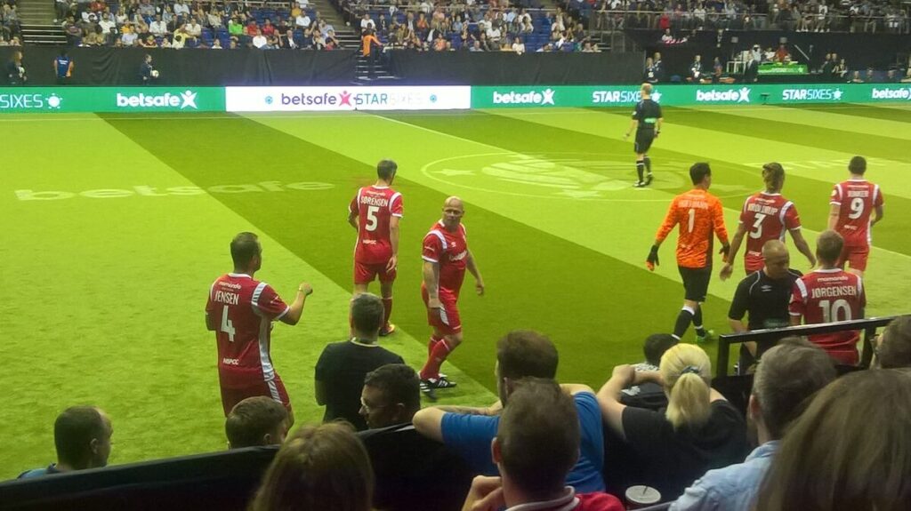 The Denmark team at the Sky Sports Star Sixes at the o2 Arena
