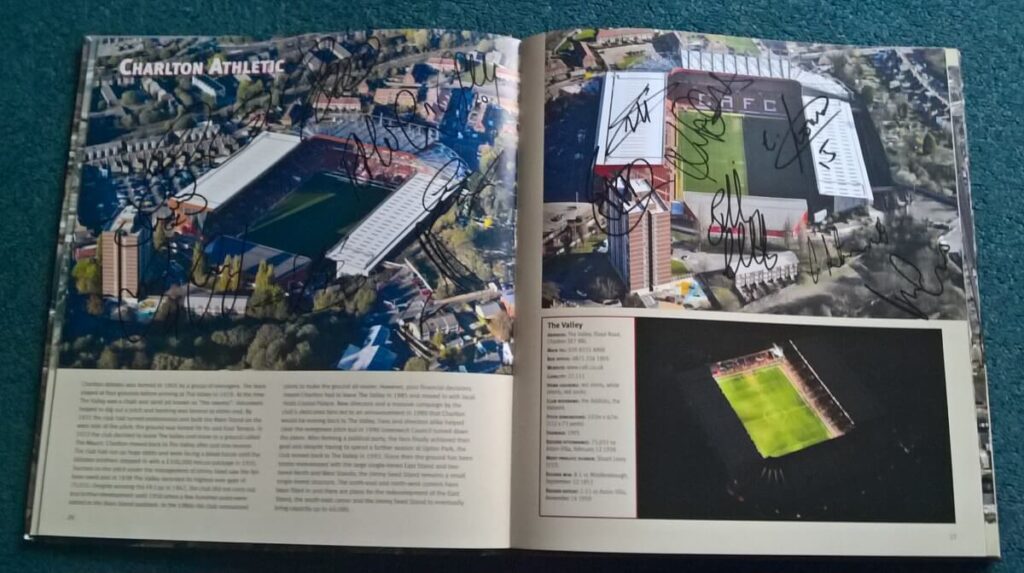 Charlton Athletic team autographs