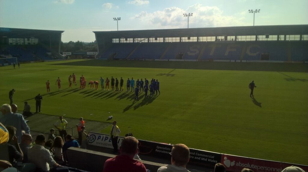 Shrewsbury v Cardiff at New Meadow (Montgomery Waters Meadow)