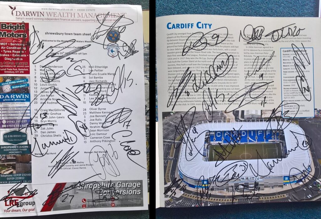 Cardiff City Autographs