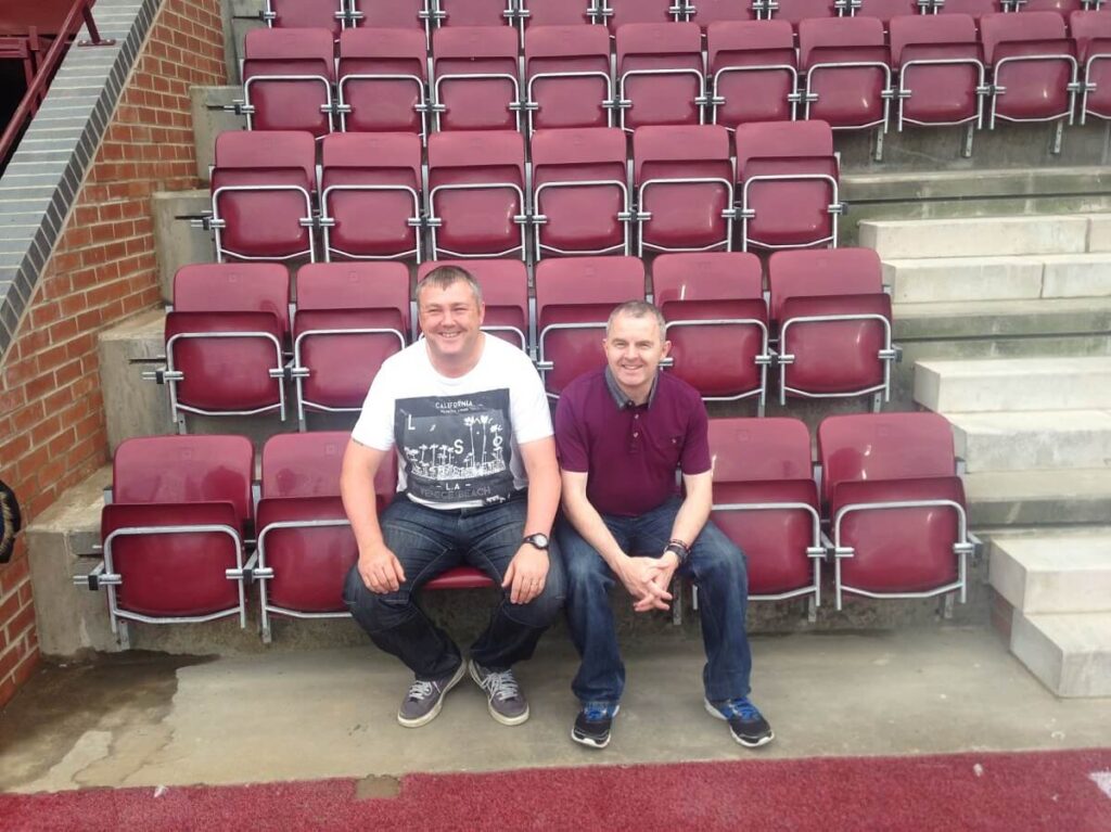 Dugout at Tynecastle