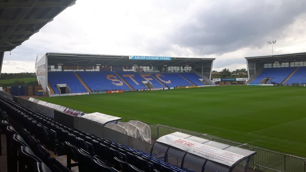 Salop Leisure South Stand Shrewsbury Town