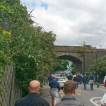 The famous railway bridge on the way to The New Den.