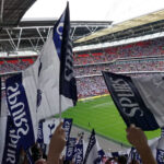 Spurs fly flag at the new Wembley.