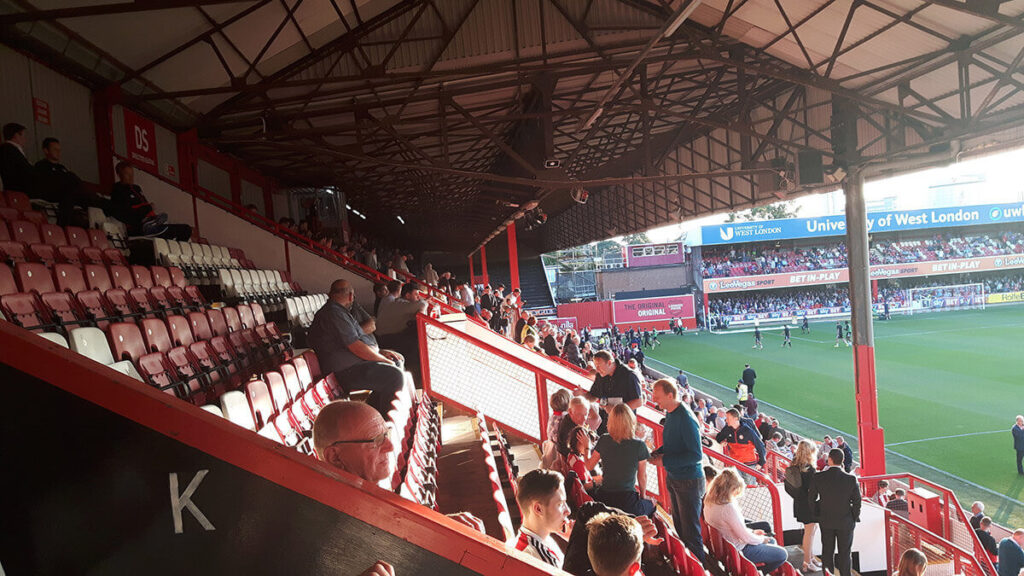 View down the Braemar Road Stand