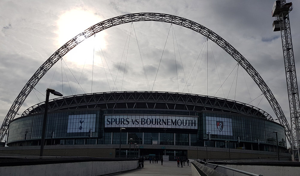 Tottenham v Bournemouth prematch in the Premier League at Wembley Stadium