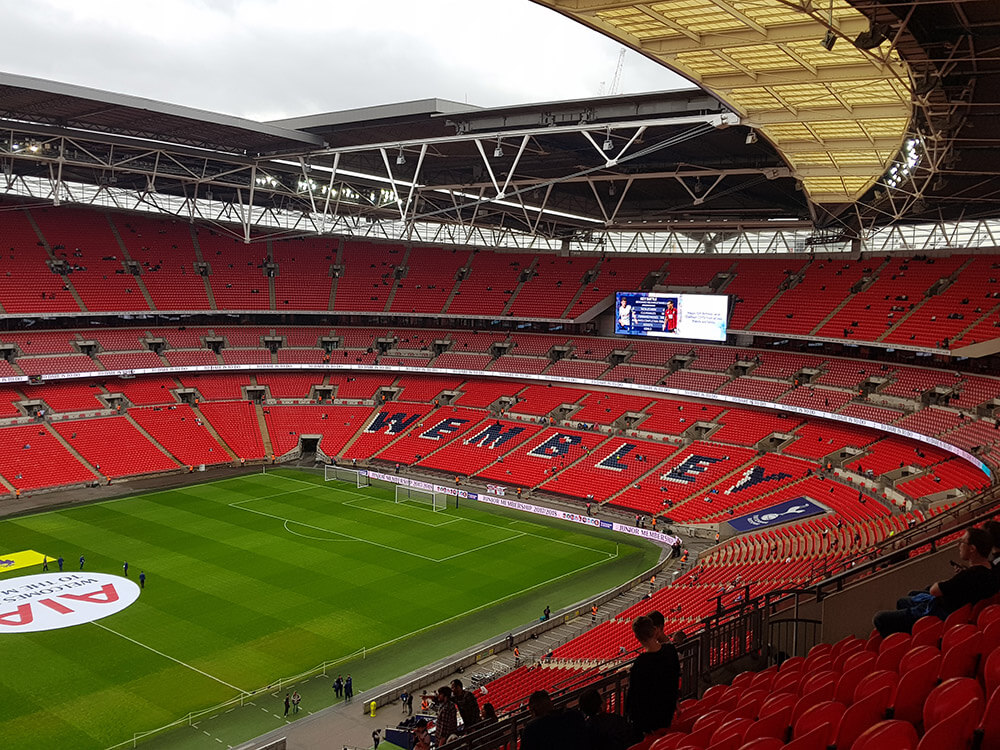 Wembley Stadium home to the England national team and Tottenham Hotspur