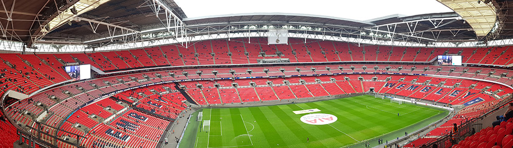 Panoramic photo of Wembley Stadium