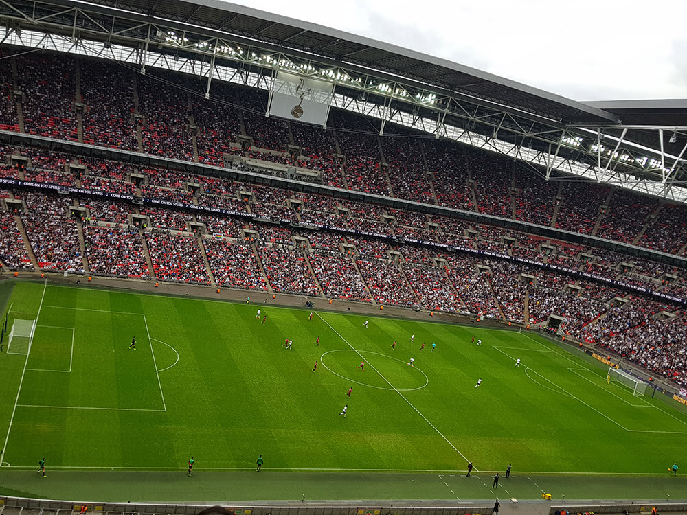 Tottenham fans at Wembley stadium