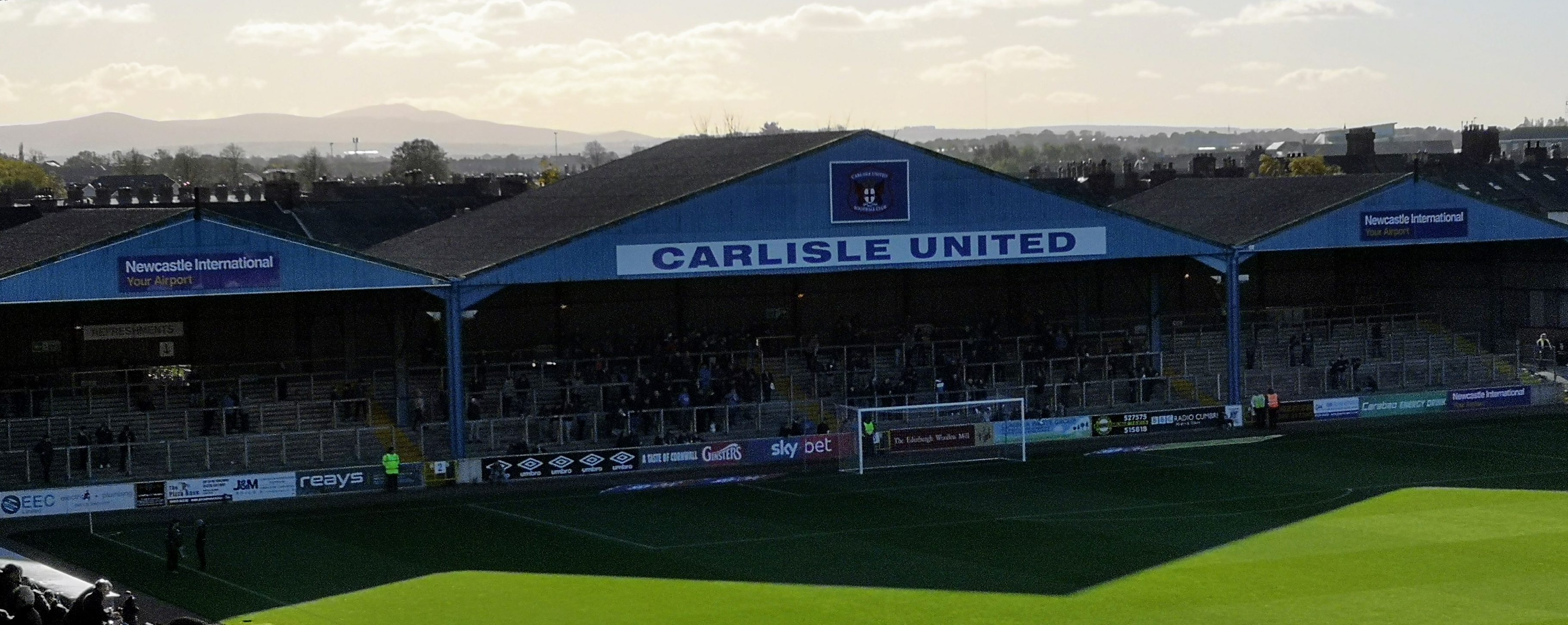 The Warwick Road End at Brunton Park