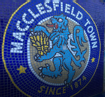 Mosaic mural at Moss Rose home of Macclesfield Town FC